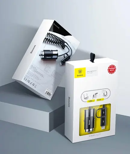 Автомобильное зарядное устройство для Baseus Enjoy Together 2-in-1 Black - фото 2