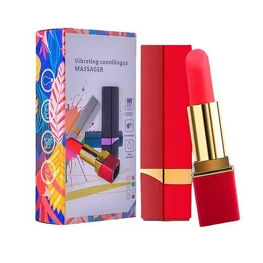 Вібратор для клітора "Секретна помада" 10 режимів USB 9,5 см Чорний K0927-2 - фото 8