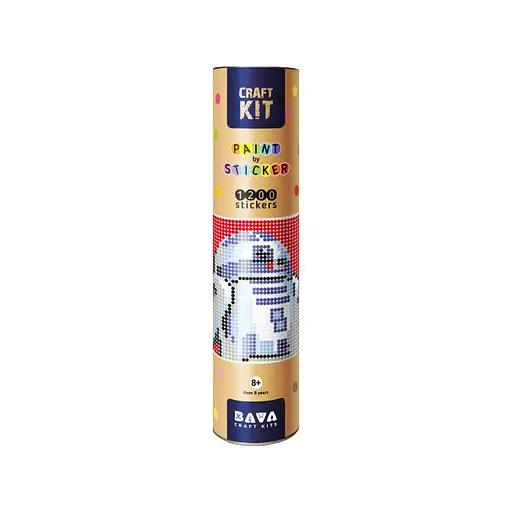 Картина по номерам стикерами в тубусе Робот синий (R2D2) , 1200 стикеров Умняшка33х48 см разноцветная 000261026 - фото 3