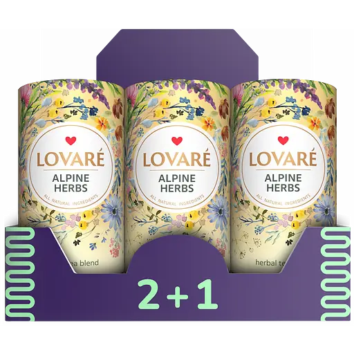 Смесь травяного чая Lovare Alpine Herbs 240 г (3 шт. х 80 г)