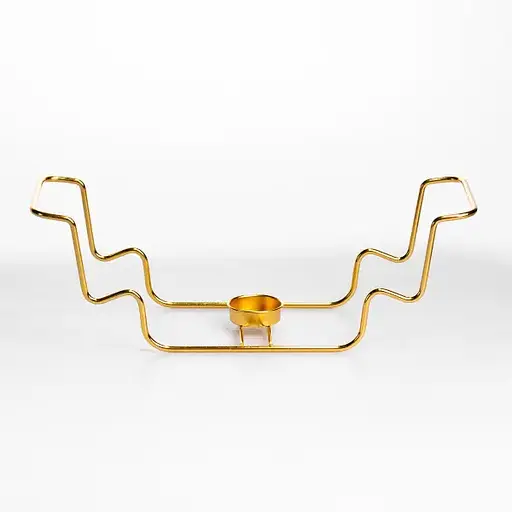 Мармитница фарфоровая Yiwu 1.5 л на золотистой металлической подставке с подогревом 35.5х19х15.5 см с поддержанием температуры ML-860-13 - фото 6