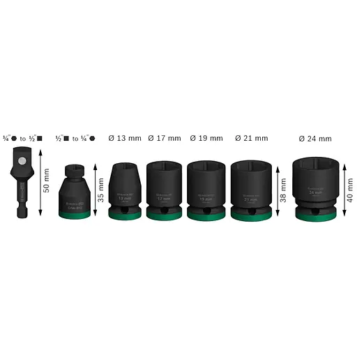 Набор ударных торцевых головок Bosch Professional Standart (2.608.003.032) - фото 4