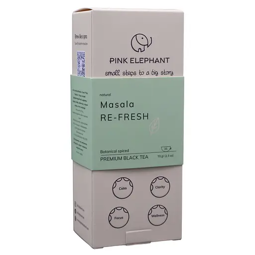 Re-Fresh Masala – освежающий чай масала 70 г, Pink Elephant