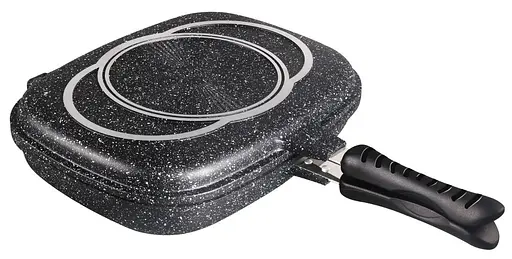 Сковорода гриль BOHMANN BH-1700-32MRB двухсторонняя 32 см с мармуровым покрытием. - фото 7