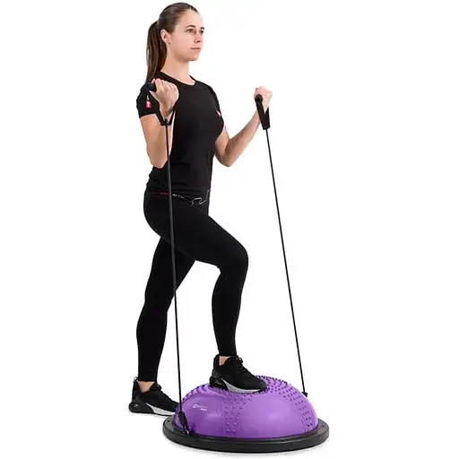 Балансировочная полусфера Hop-Sport HS-MB058B с вкраплениями фиолетовая - фото 2