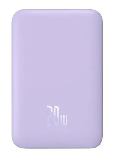 Бездротовий портативний акумулятор - зарядний Baseus Magnetic Mini 20 W 10000 mAh (PPCX110205) фіолетовий - фото 3