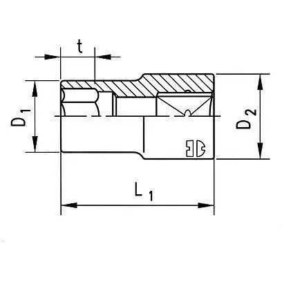 Головка торцевая Wurth 1/4" SW6 HEX Zebra (0713111106) - фото 2