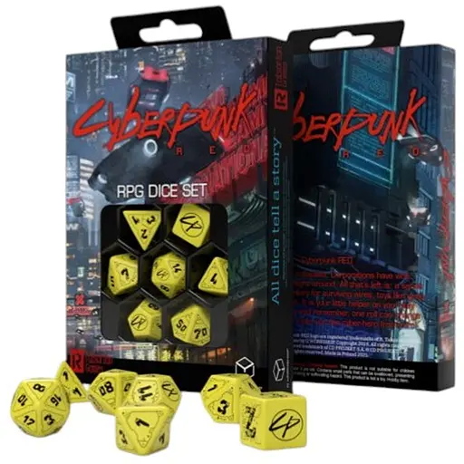 Набір кубиків Cyberpunk Red Dice Set - Danger Zone , 7 шт. (SCPU03) - фото 1