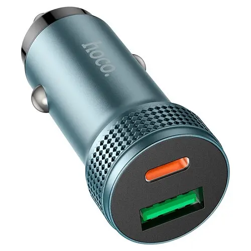 Автомобильное зарядное устройство для HOCO Z49B Level PD38W(1C1A) car charger серый - фото 1