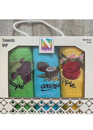 Набір кухонних рушників 60x40 см, 3 шт.