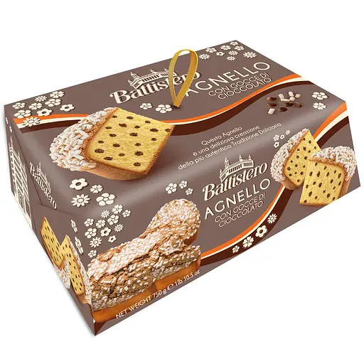 Великодня випічка Battistero Agnello з шоколадними крихтами 750 г - фото 1
