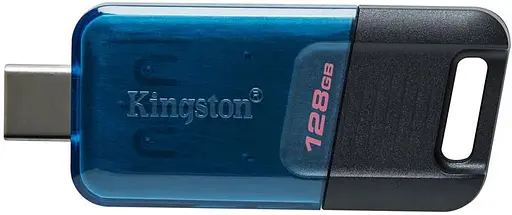 Флеш-накопичувач Kingston USB флеш накопичувач DataTraveler 80 M Blue/Black (DT80M/128GB) - фото 4