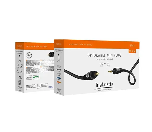 Оптический цифровой кабель 3.5 Mini - Toslink Inakustik Star Opto 1.5m - фото 2