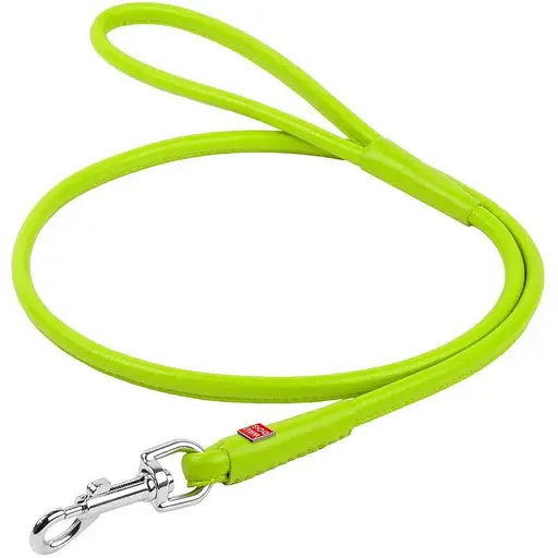 Повідець для собак Waudog Glamour шкіряний круглий, салатовий