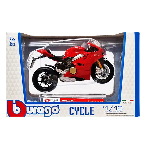 Дитяча модель Мотоцикла DUCATI Panigale V4 Bburago 18-51030-5 масштаб 1:18 - фото 1