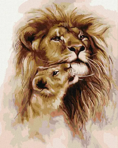 Картина за номерами "Левова ніжність"Ideyka KHO4314 40х50 см