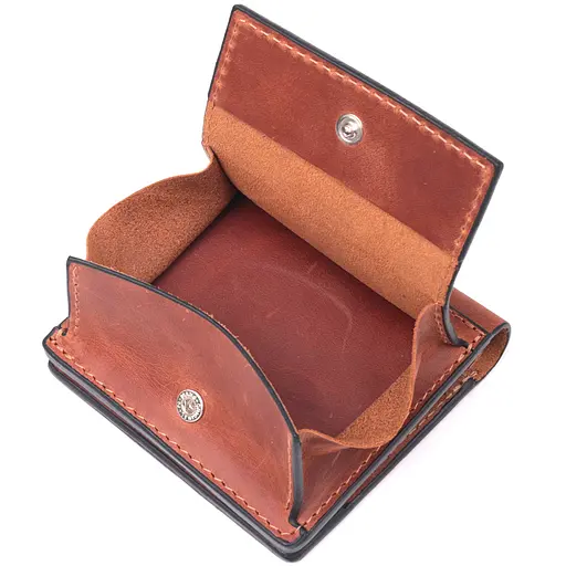 Чоловічий шкіряний гаманець Grande Pelle 9.5х10х1.5 см acs0024006 - фото 3