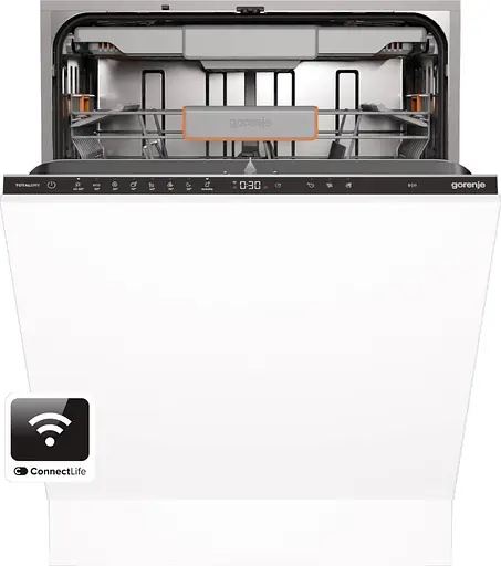Посудомоечная машина Gorenje встраиваемая, 16 комплектов A+++, 60 см, инвертор, Wi-Fi, белый - фото 2