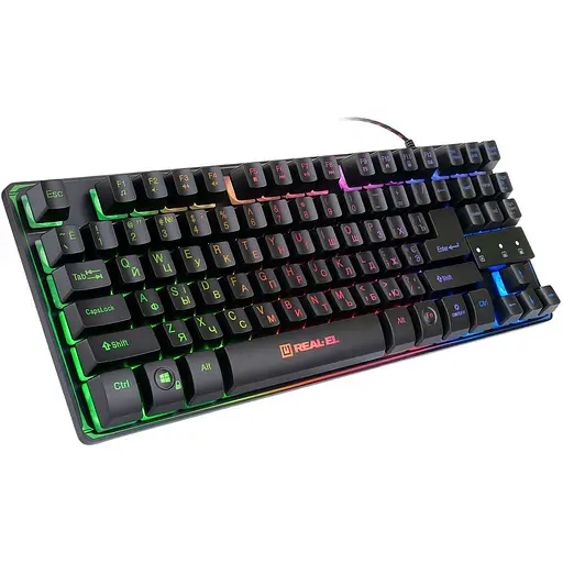 Клавиатура Real-El Gaming 8710 TKL Backlit Black EL123100030 (128766) - фото 2