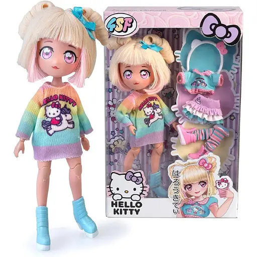 Детская кукла Стильная Конфетка-единорог 4SF Manga Dolls HKTF2000 серии Hello Kitty - фото 1