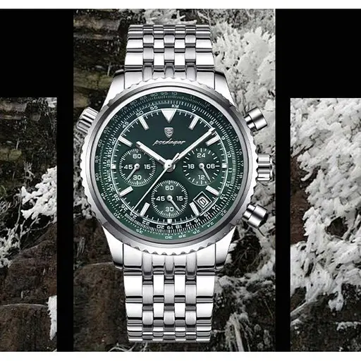 Чоловічий наручний годинник Poedagar Avalon (Сріблясті) - фото 5