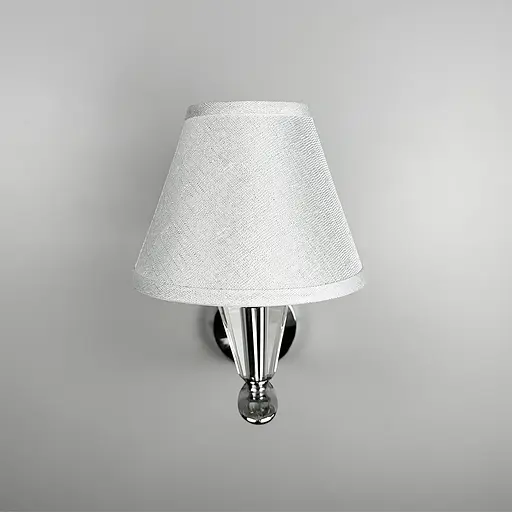 Бра з білим абажуром та прозорим кришталем Line F S 609/1 N CH - фото 7