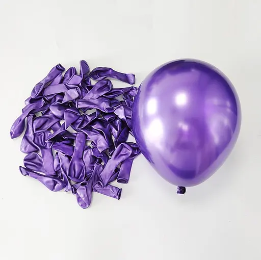 Шарик воздушный латексный 30 см (50) металлик пурпурный, IDEA7-DL-027 - фото 2