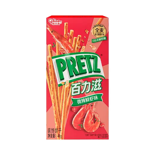 Палички зі смаком гострої свіжої креветки Glico Pretz Spicy Shrimp, 41 г