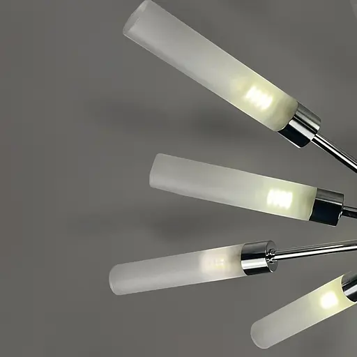 Потолочная люстра в форме солнечных лучей на 24 плафона G9 Ø 96х8 см Line F | Ст. 1276/24 CH - фото 3