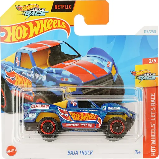 Базова машинка Hot Wheels Let's Race Baja Truck синя (5785)  - фото 1