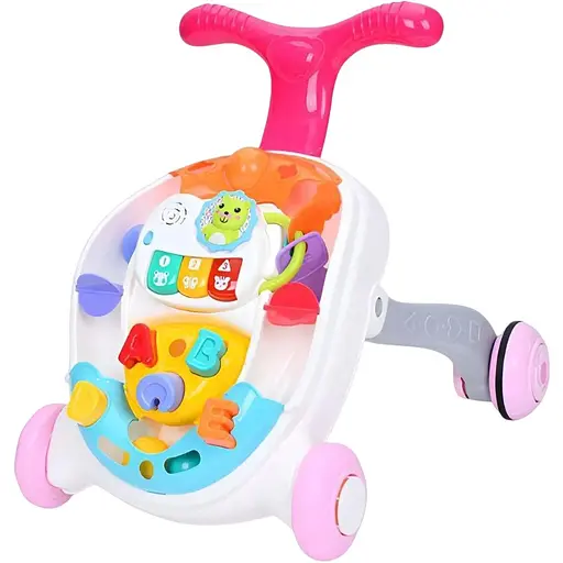 Каталка-ходунки Limo Toy 6656Р для детей, пианино-музыка, свет, трещотка
