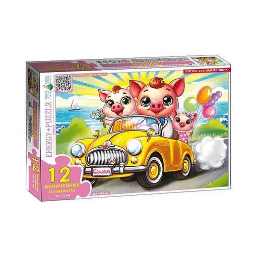 Дитяча гра-пазл "Свинки" Енергія Плюс 188403, 12 елементів - фото 1