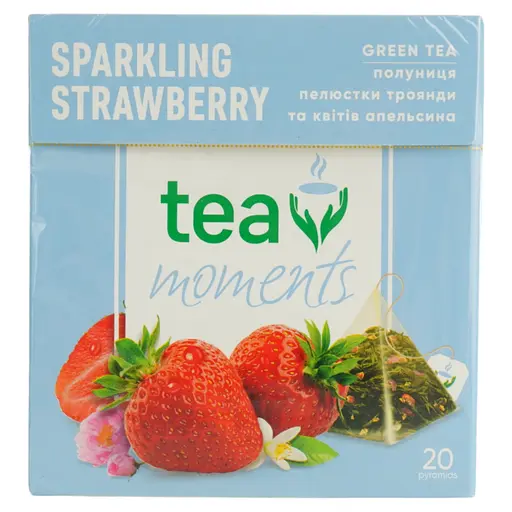Чай Tea Moments Sparkling Strawberry 34 г (20 пир. х 1.7 г)