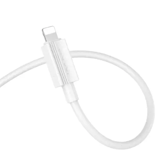 Кабель Hoco X107 Favor charging data cable iP 2,4A/1 м білий - фото 1