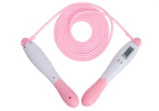 Скоростная скакалка со счетчиком EasyFit белый-розовый (EF-1916-WP) - фото 4