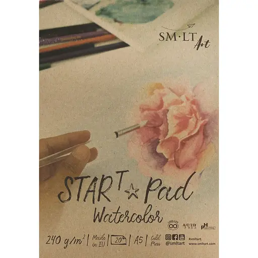 Склейка для акварели STAR T 240г/м2 20л натуральный белый SM-LT Art
