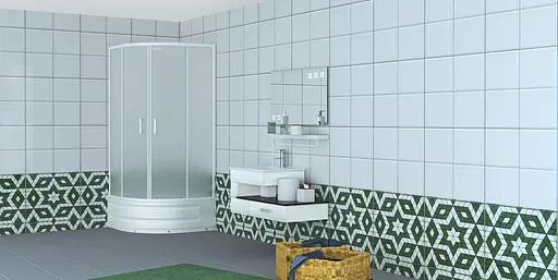 Душова кабіна Eger Tisza Mely 90x90 на глибокому піддоні 599-187, матовий, білий - фото 5