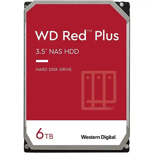 Накопитель Western Digital HDD SATA 6.0TB Red Plus 5400rpm 256MB (60EFPX)