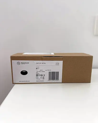 Точковий світильник Nowodvorski 10794 Cup GU10 3x10W IP20 чорний - фото 12