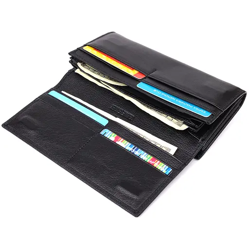 Женский кошелек на магнитах из натуральной кожи ST Leather 19х9.5х3 см acs0029701 - фото 7