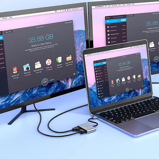 Адаптер конвертер Hoco HB29 Easy-lead Type-C to HDMI + VGA multifunction converter - фото 3