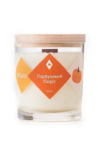 Свічка Гарбузовий пиріг 250 мл 30 год Стандартні Соєвий віск - фото 1