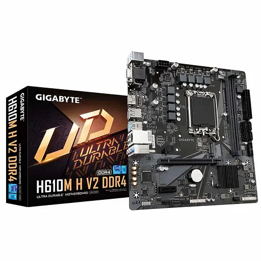 Материнская плата Gigabyte H610M H V2 DDR4 (H610M H V2 DDR4) (Socket 1700, Intel H610, Micro-ATX) - фото 2
