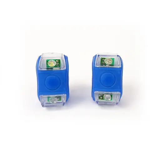 Мигалка LED белый и красный свет силиконовый синий корпус (G0000624)