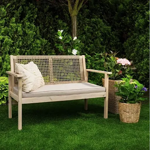 Садовая скамейка Di Volio Teracina со спинкой бежевый - фото 5