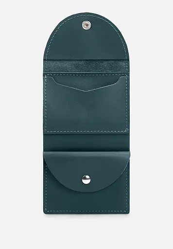 Кожаный кошелек 2.2 зеленый - фото 3