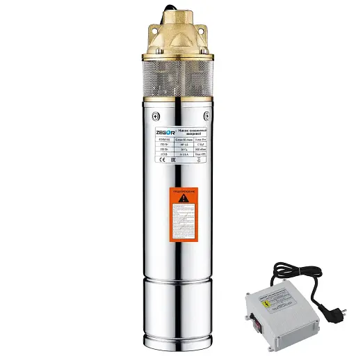 Насос глибинний вихровий Zegor Економ 4SKM100E H58м 0,75 кВт 30412 - фото 2