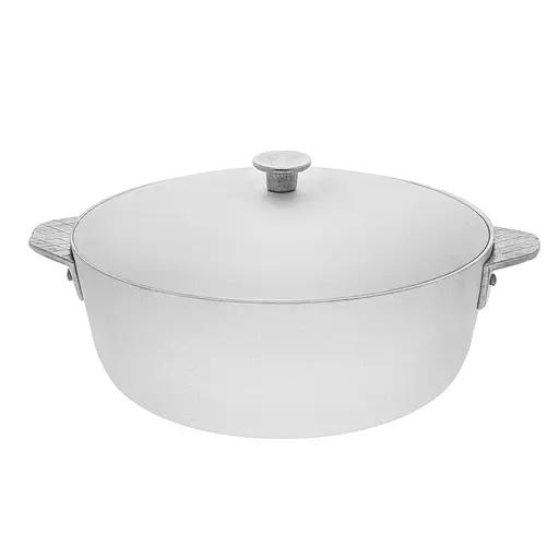 Кастрюля алюминиевая с крышкой 2 л, Полімет Серый 83389 - фото 2