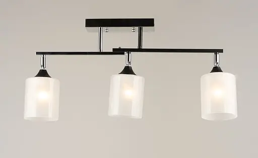 Люстра потолочная на 3 плафона VALESO K2321/3 черный+хром E27