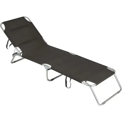 Кровать раскладная Bo-Camp Sun Lounger 3 Positions Anthracite (1304480) - фото 1